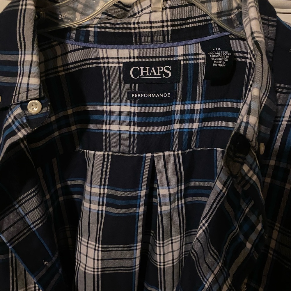 Chaps Blue Plaid Shirt